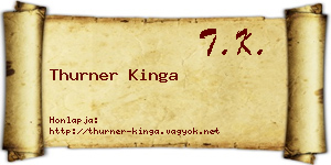 Thurner Kinga névjegykártya